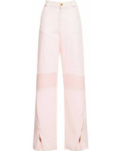Jeans en coton large Blumarine rose
