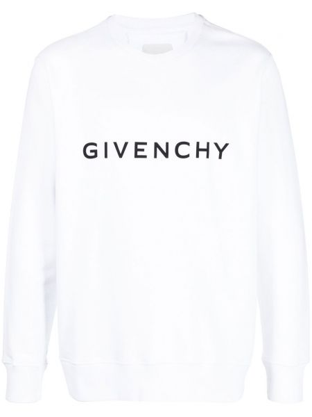 Pamučna dugi sweatshirt s printom Givenchy bijela