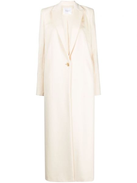 Manteau à simple boutonnage en laine Galvan London blanc