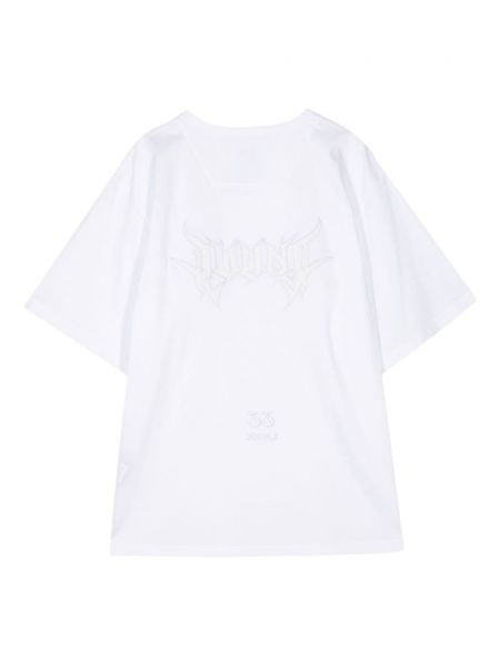 Bavlněné tričko s výšivkou Juun.j bílé