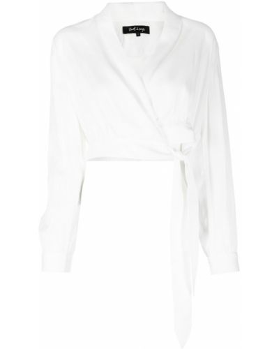 Блузка с V-образным вырезом Tout A Coup, белый