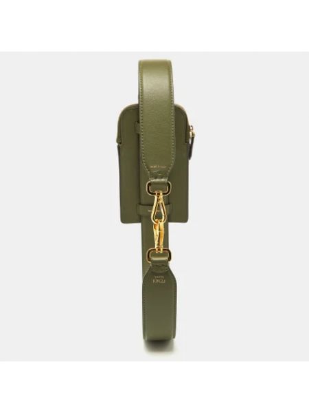 Cinturón de cuero Fendi Vintage verde