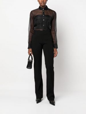 Průsvitná hedvábná košile Blanca Vita černá