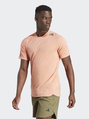 Slim fit priliehavé športové tričko Adidas oranžová