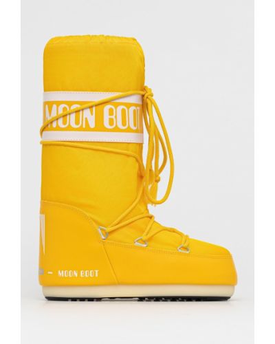 Żółte nylonowe nylonowe śniegowce Moon Boot