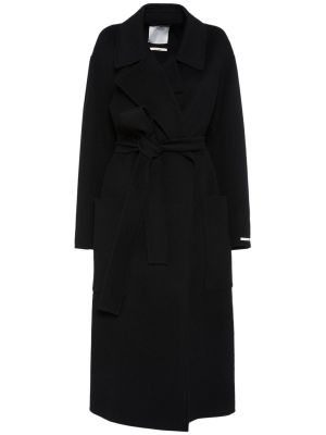 Vlněný kabát Sportmax černý
