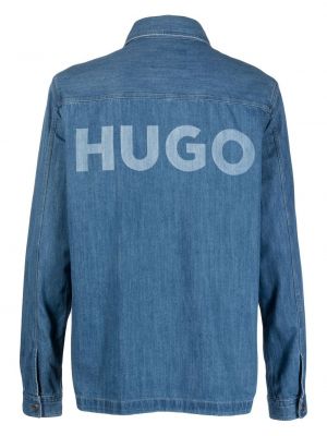 Kurtka jeansowa z nadrukiem Hugo
