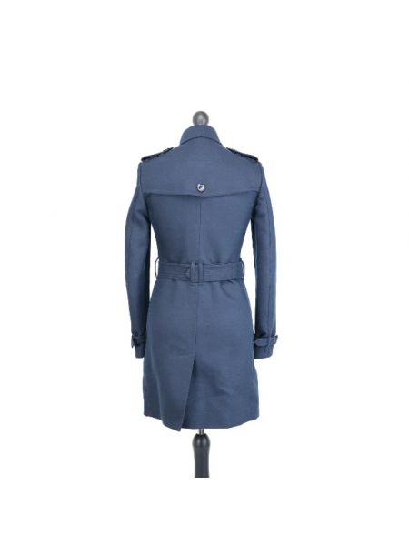 Płaszcz wełniany Burberry Vintage niebieski
