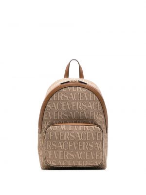 Plecak z nadrukiem Versace brązowy