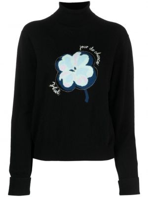 Džemper s cvjetnim printom Sonia Rykiel crna