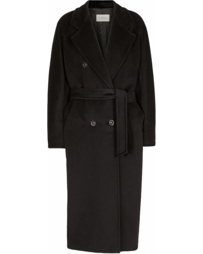Kašmírový vlněný kabát Max Mara černý