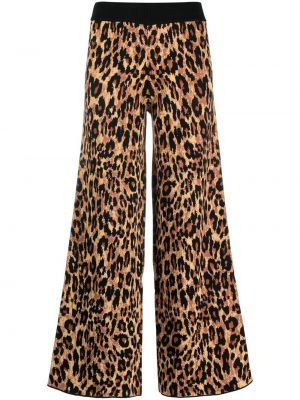 Leopard trykt flare bukser Staud brun