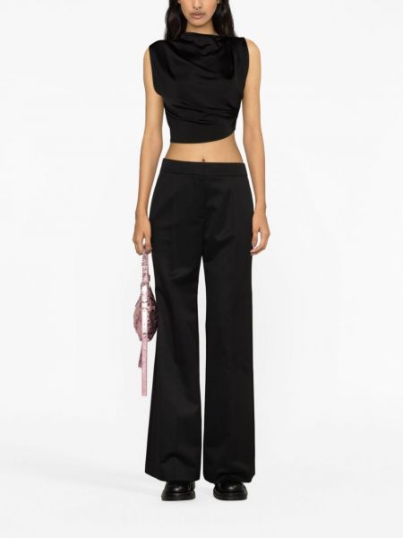Moherowe spodnie wełniane Givenchy czarne