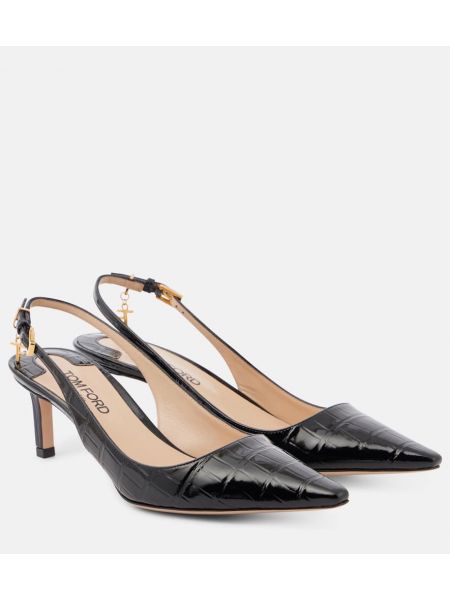 Slingback läder pumps Tom Ford svart