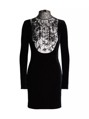 Бархатное платье мини Ralph Lauren Collection черное