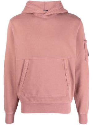 Fleece φούτερ με κουκούλα C.p. Company ροζ