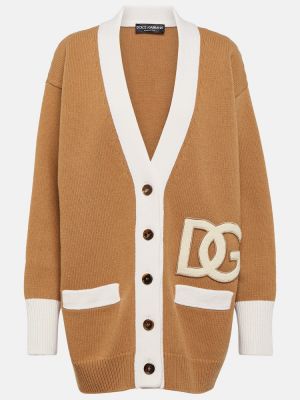 Cardigan di lana oversize Dolce&gabbana beige