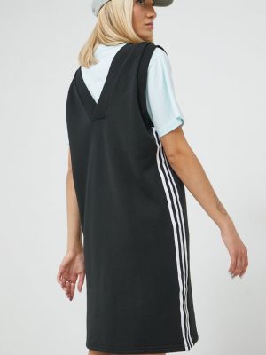 Bavlněné mini šaty Adidas Originals černé