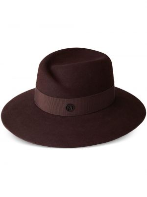 Chapeau en laine Maison Michel marron