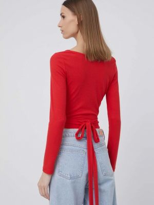 Tričko s dlouhým rukávem s dlouhými rukávy Pepe Jeans červené