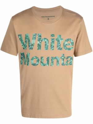 T-shirt con stampa White Mountaineering bianco