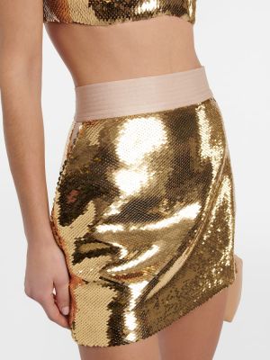 Mini suknja visoki struk Alex Perry zlatna