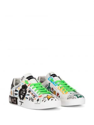 Sneakersy z nadrukiem Dolce And Gabbana białe