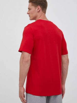 Bavlněné tričko s potiskem Adidas Originals červené