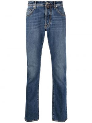 Slim fit skinny fit-jeans Jacob Cohën blå