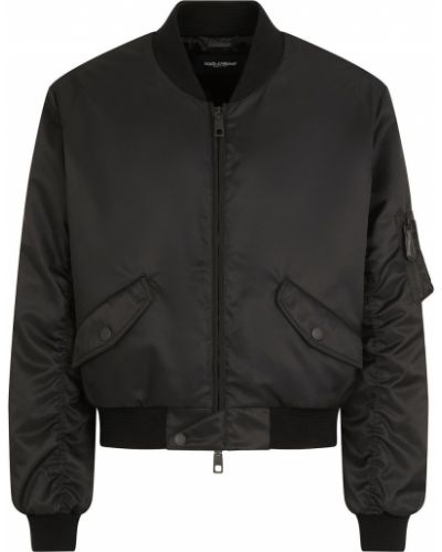Bomber jakna z zadrgo Dolce & Gabbana črna