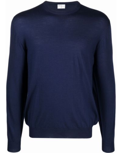 Jersey de punto de tela jersey de cuello redondo Fedeli azul
