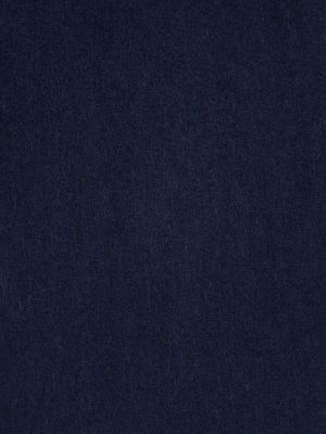 Vlněný šál s třásněmi se zebřím vzorem Ps Paul Smith modrý