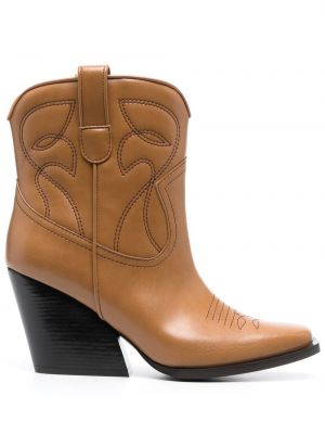 Ankle boots Stella Mccartney brązowe
