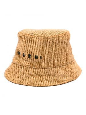 Mütze mit stickerei Marni braun
