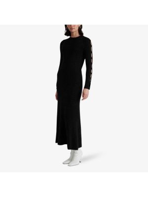 Трикотажное длинное платье с длинным рукавом By Malina черное