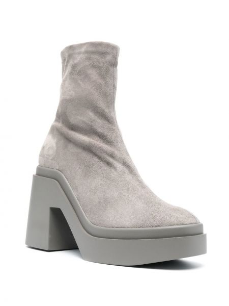 Ankle boots na obcasie Clergerie szare
