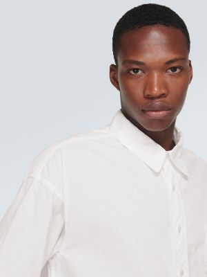 Bavlněná hedvábná košile Visvim bílá