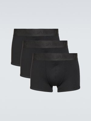 Bavlněné boxerky jersey Dolce&gabbana černé