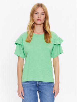 T-shirt large Selected Femme vert