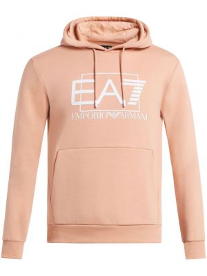 Pamučna hoodie s kapuljačom s printom Ea7 Emporio Armani