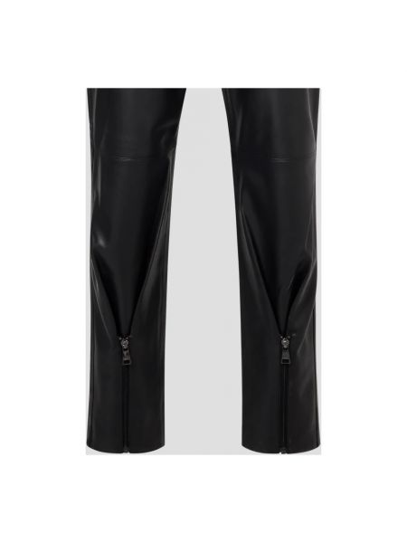 Pantalones de cuero de cuero sintético Karl Lagerfeld negro