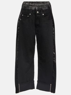 Kožené džínsy z ekologickej kože Junya Watanabe čierna