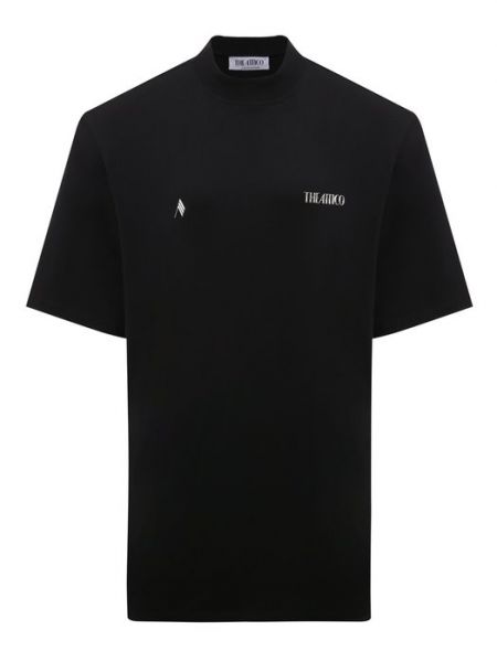 Хлопковая футболка The Attico черная