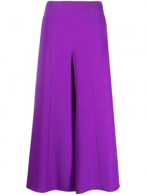 Pantaloni de mătase Valentino Garavani violet