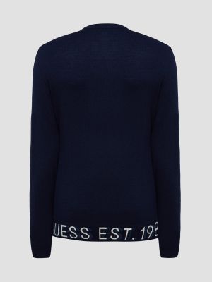 Синий пуловер Guess