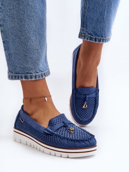 Ažuurne loafer-kingad Kesi sinine