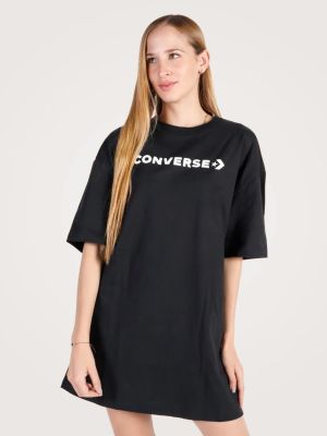 Oversized majica Converse črna