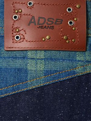 Spódnica jeansowa z wzorem argyle Andersson Bell niebieska