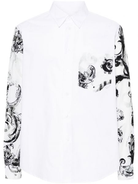 Βαμβακερό πουκάμισο τζιν με σχέδιο Versace Jeans Couture