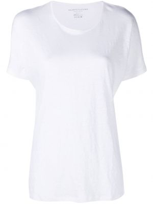 T-shirt en lin avec manches courtes Majestic Filatures blanc